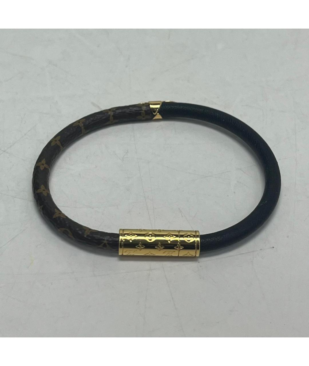 LOUIS VUITTON Коричневый металлический браслет, фото 6