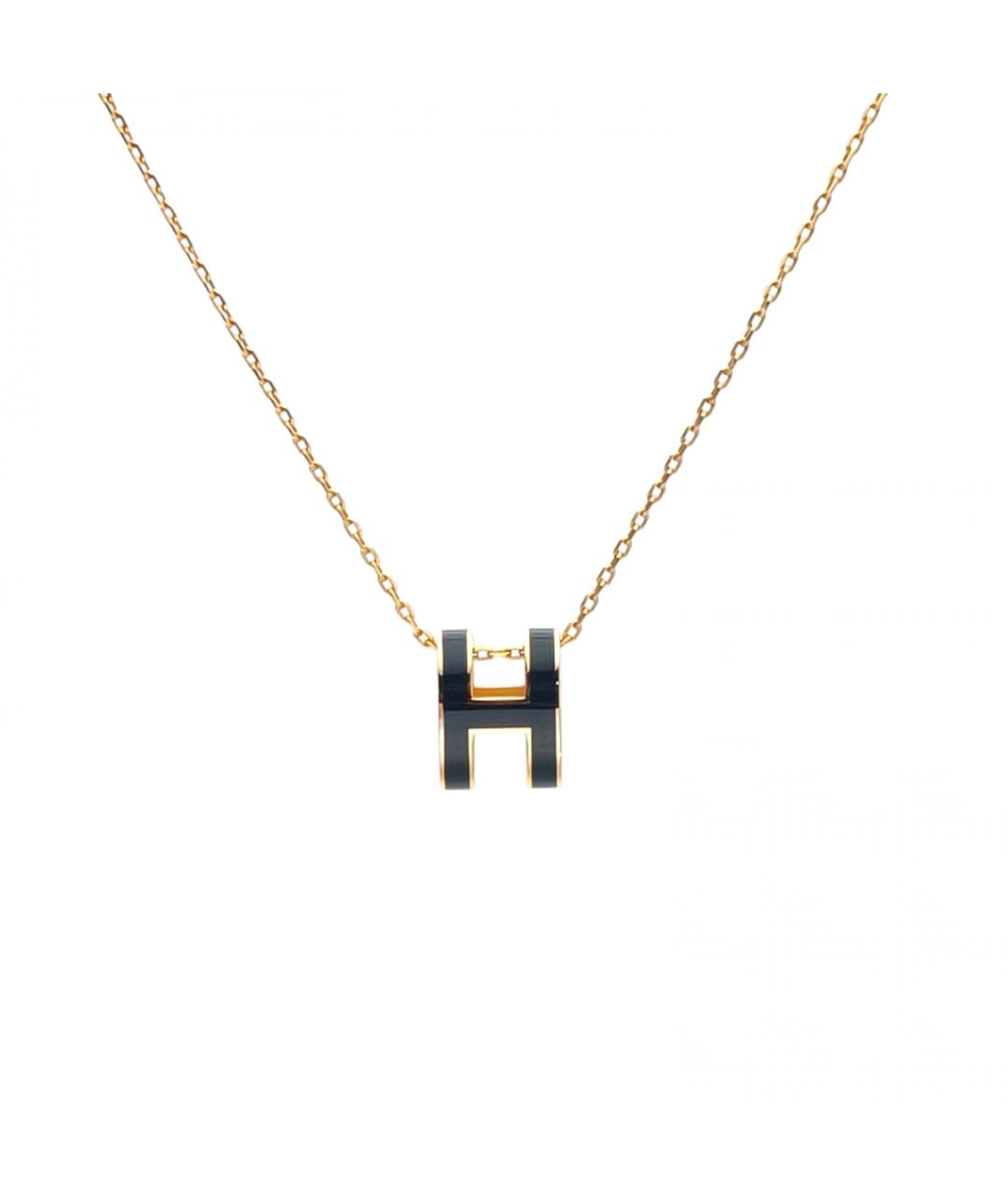 HERMES Черная металлическая подвеска, фото 2