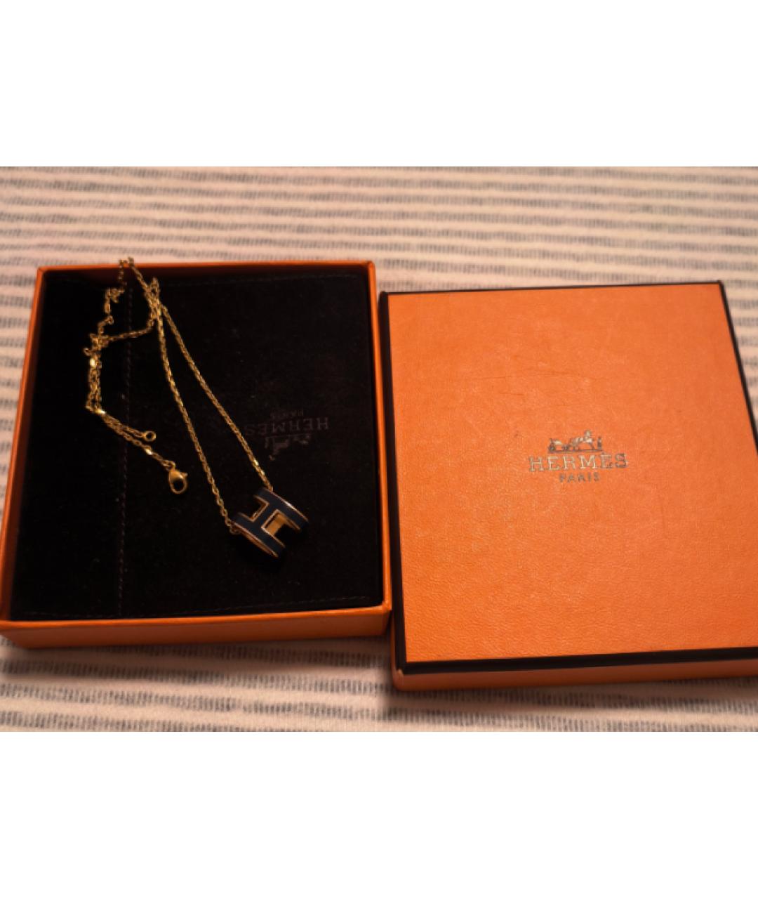 HERMES Черная металлическая подвеска, фото 7