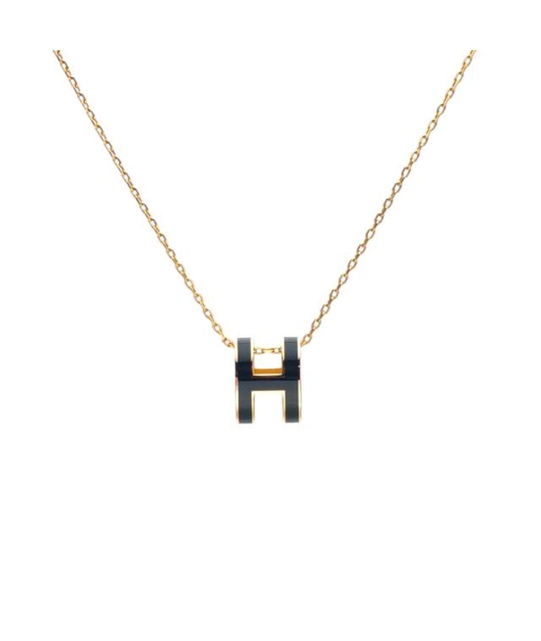 HERMES Черная металлическая подвеска, фото 1