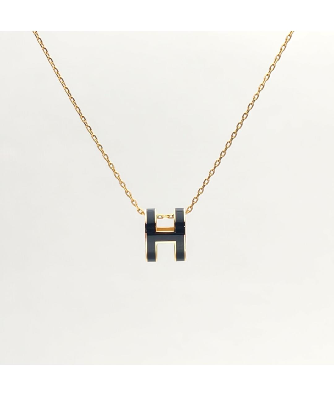 HERMES Черная металлическая подвеска, фото 3