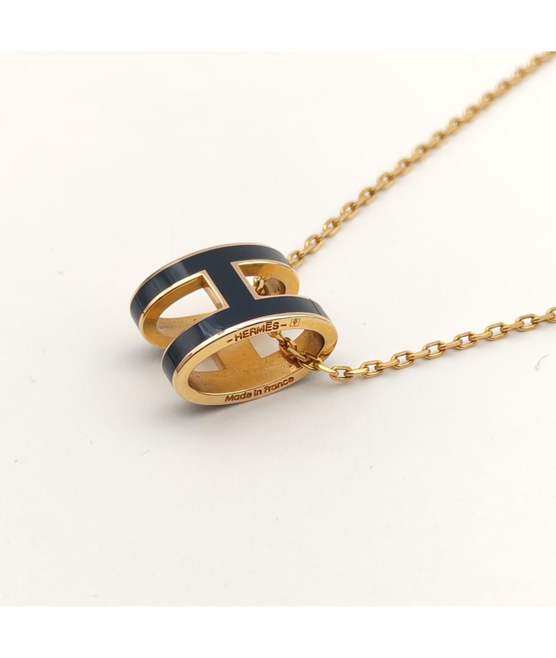 HERMES Черная металлическая подвеска, фото 4
