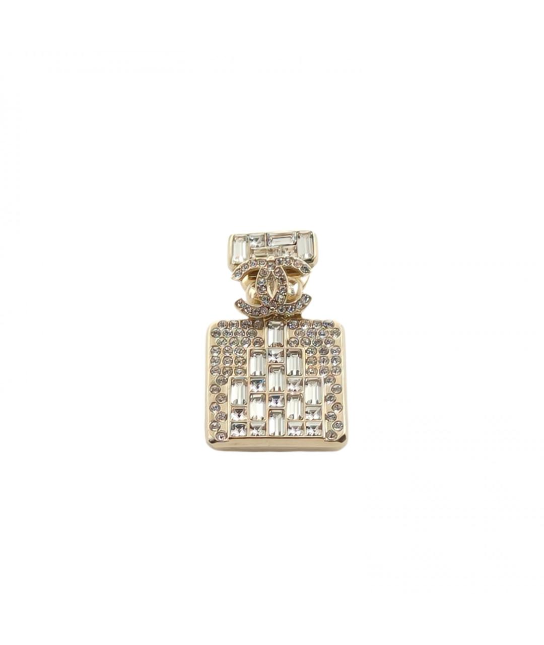 CHANEL Золотая металлическая булавка / брошь, фото 2