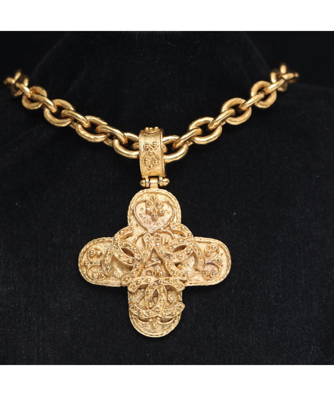 CHANEL Золотая металлическая подвеска, фото 2