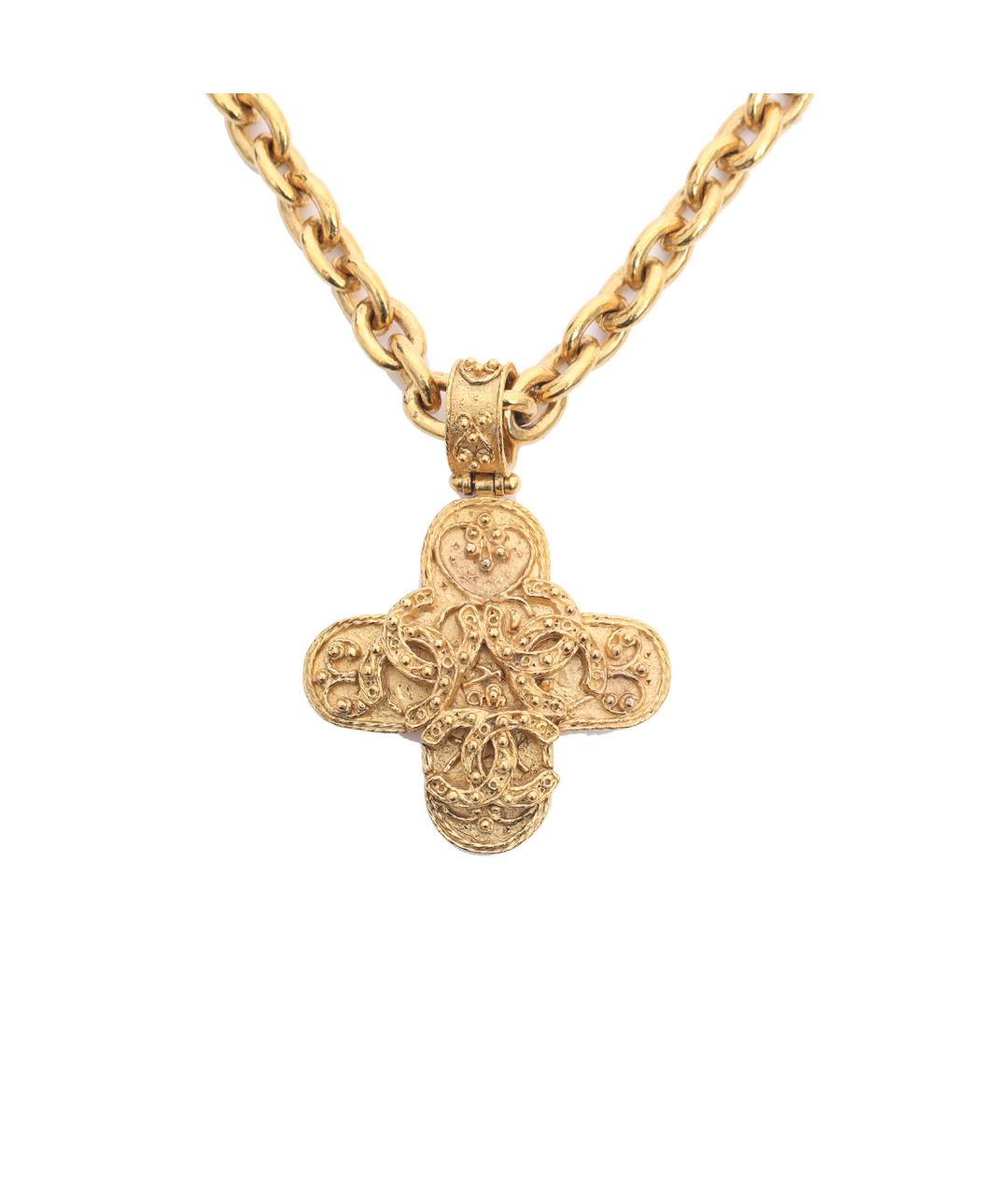 CHANEL Золотая металлическая подвеска, фото 1