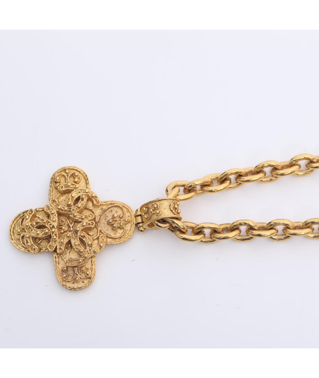 CHANEL Золотая металлическая подвеска, фото 4