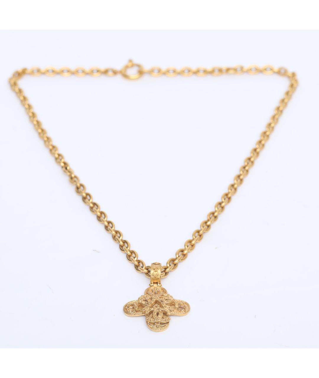 CHANEL Золотая металлическая подвеска, фото 8