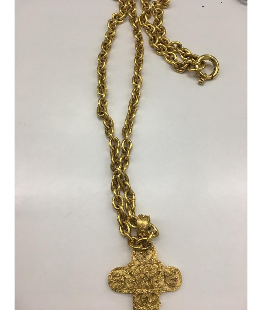 CHANEL Золотая металлическая подвеска, фото 9