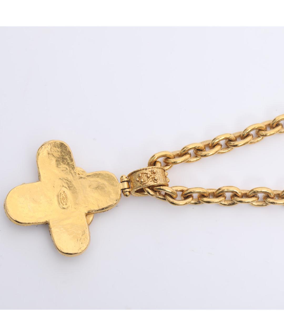 CHANEL Золотая металлическая подвеска, фото 5