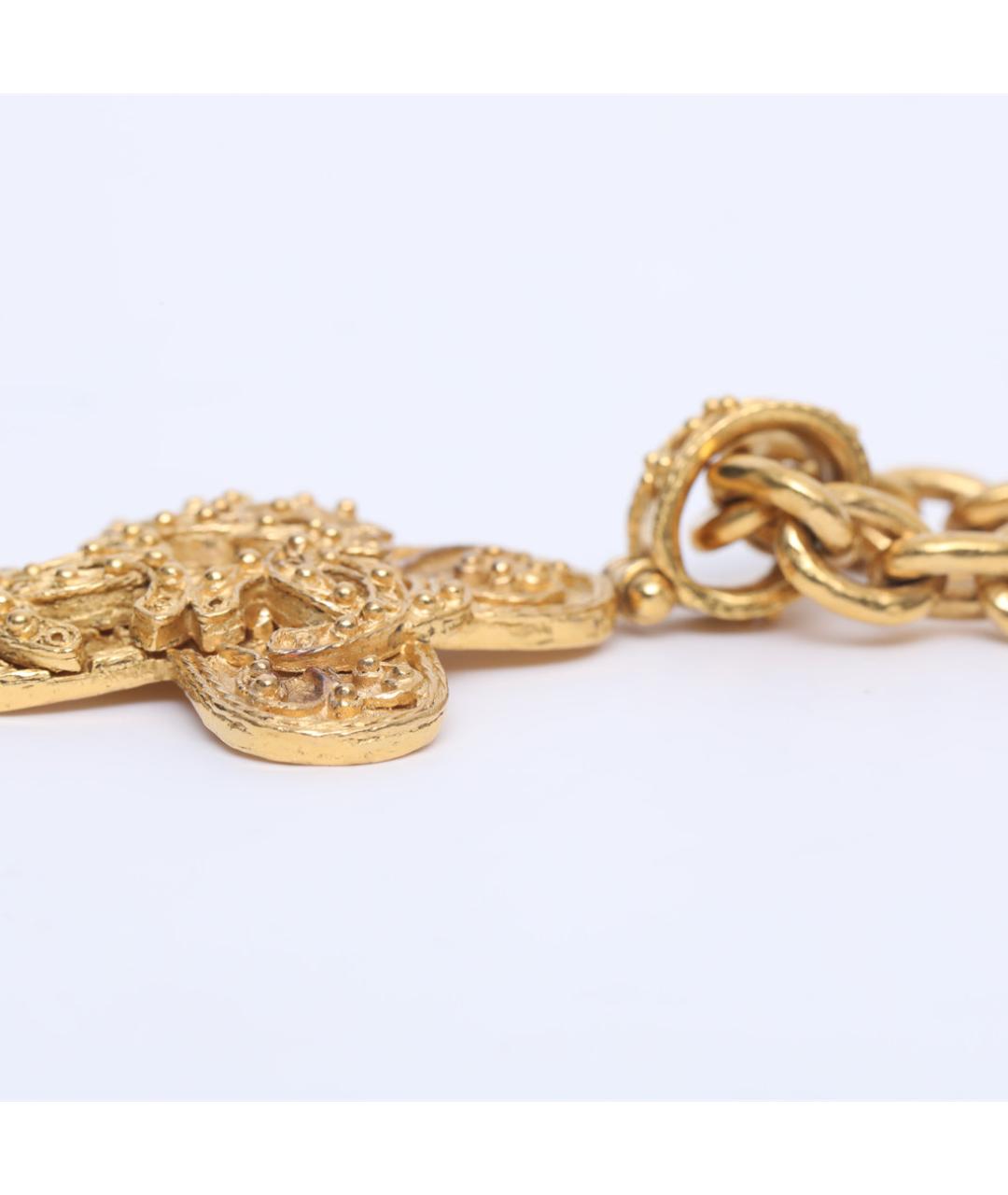 CHANEL Золотая металлическая подвеска, фото 6