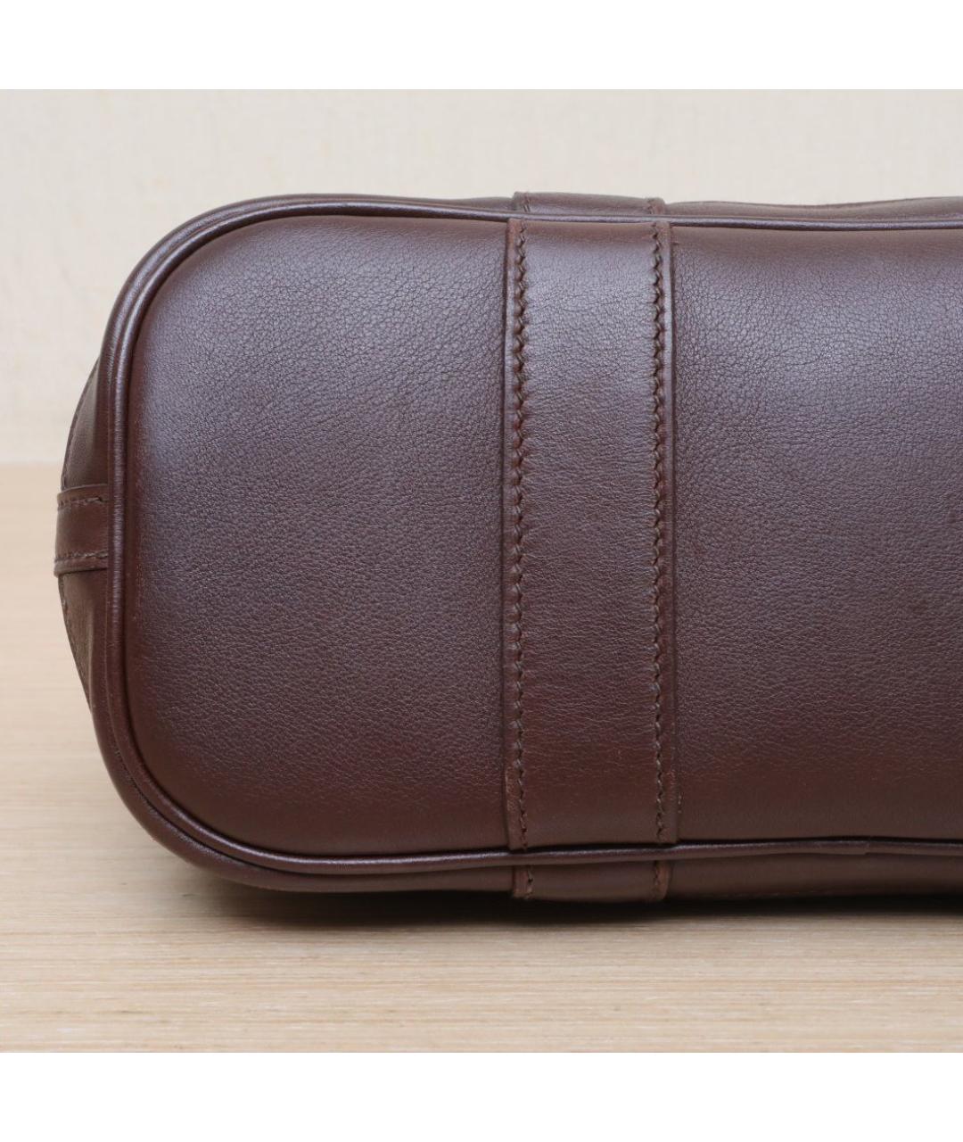 HERMES Коричневая сумка с короткими ручками, фото 9