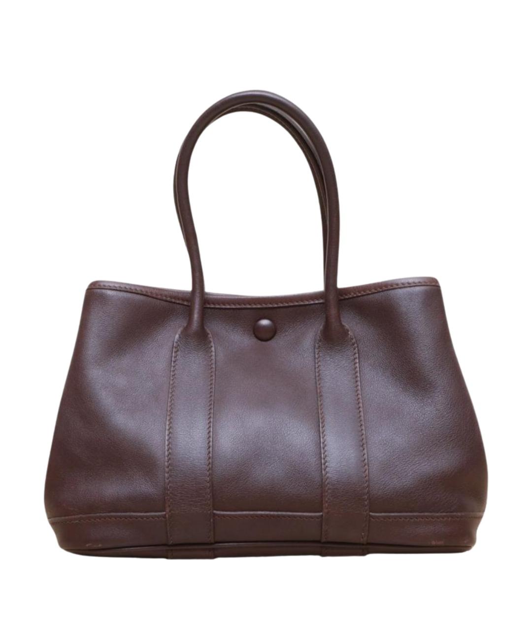 HERMES Коричневая сумка с короткими ручками, фото 1