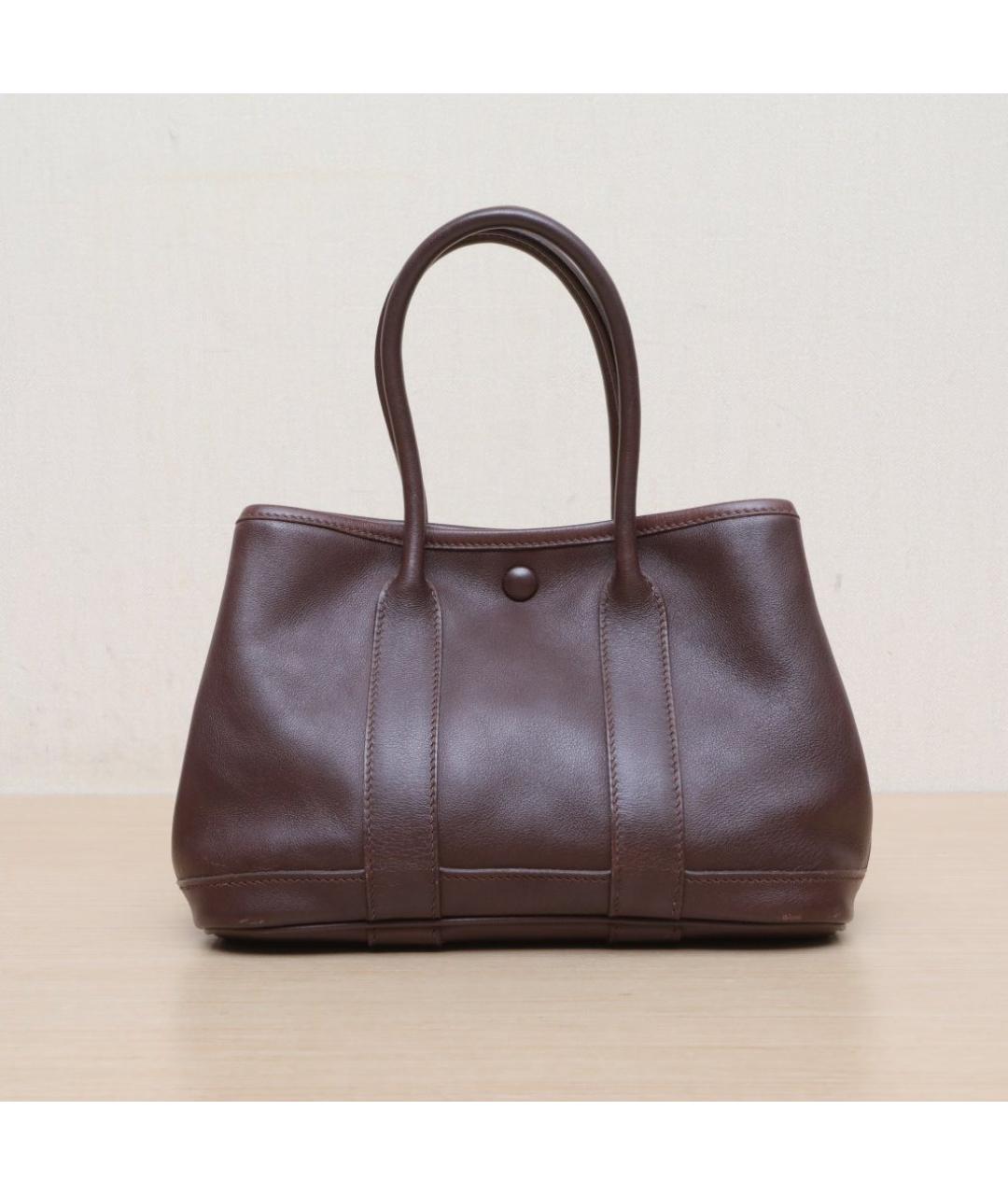 HERMES Коричневая сумка с короткими ручками, фото 3