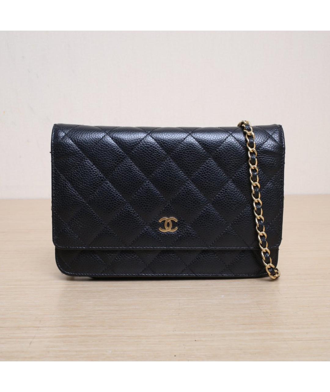 CHANEL Черная кожаная сумка через плечо, фото 3