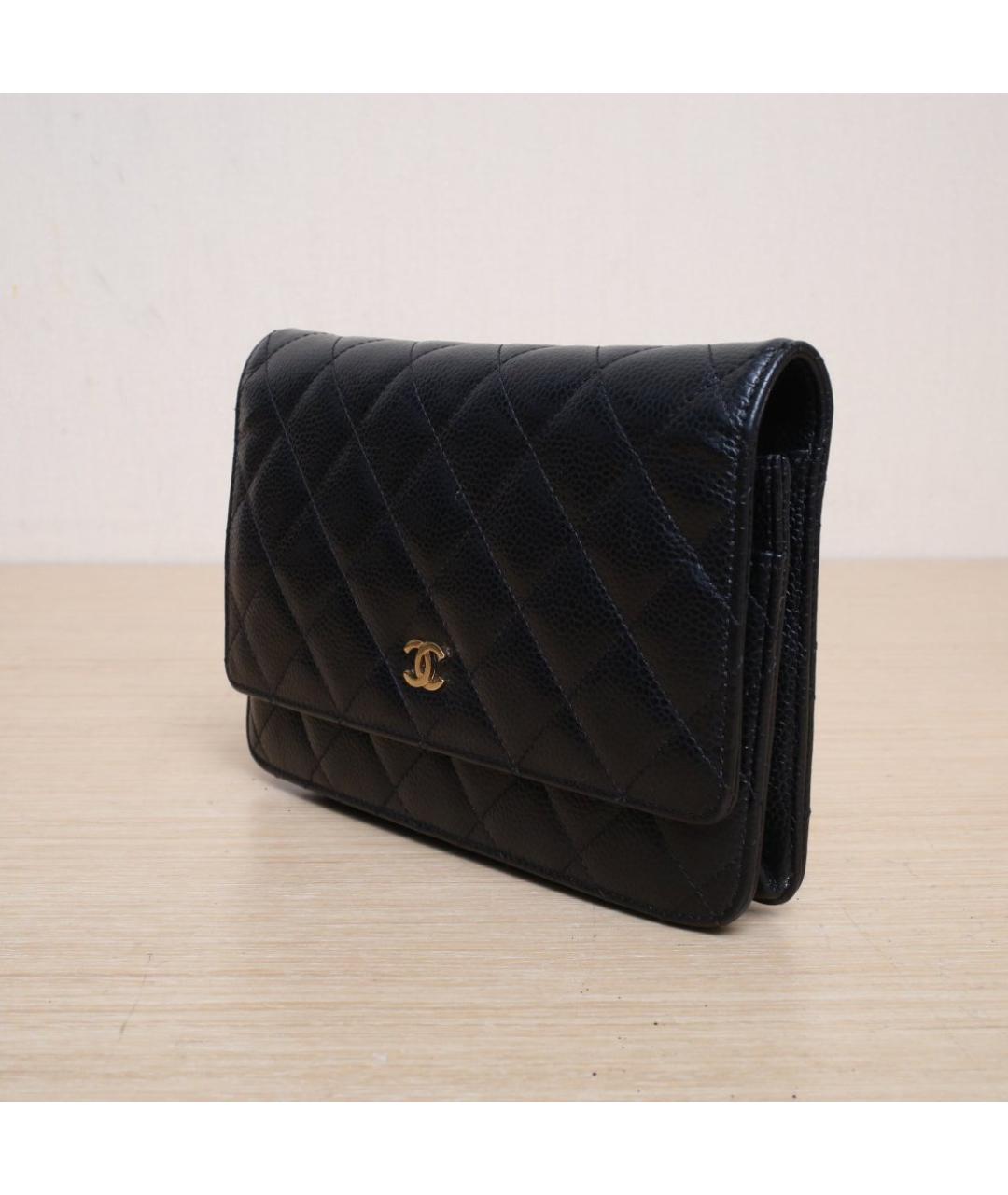 CHANEL Черная кожаная сумка через плечо, фото 4