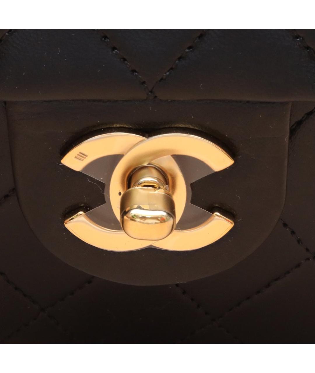 CHANEL Черная кожаная сумка через плечо, фото 8