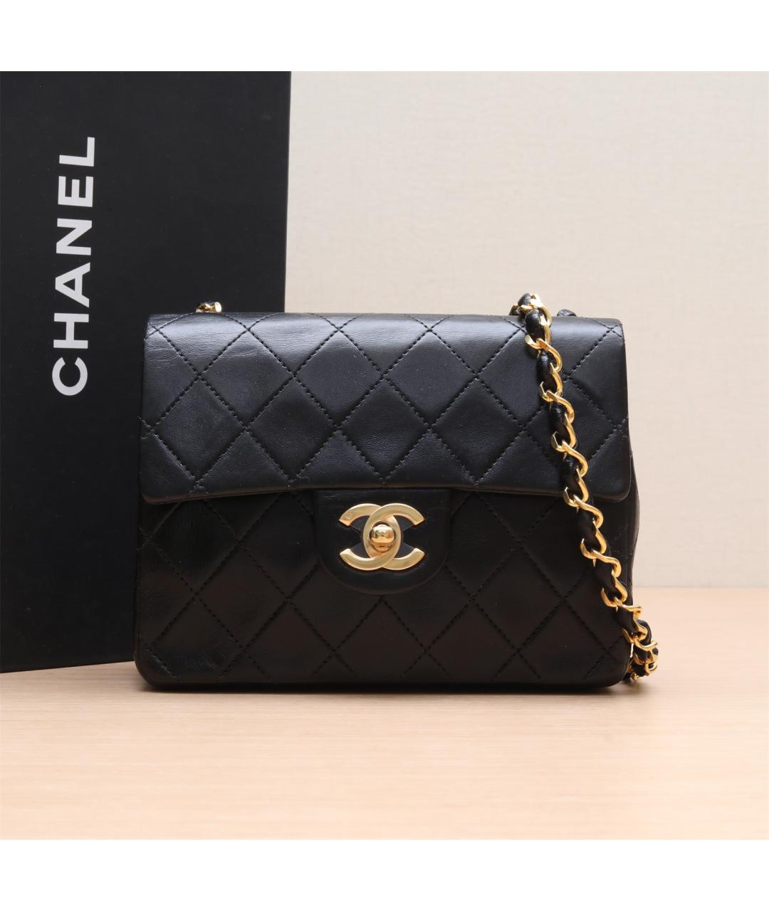 CHANEL Черная кожаная сумка через плечо, фото 2