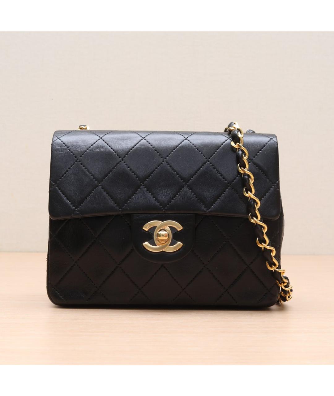 CHANEL Черная кожаная сумка через плечо, фото 3