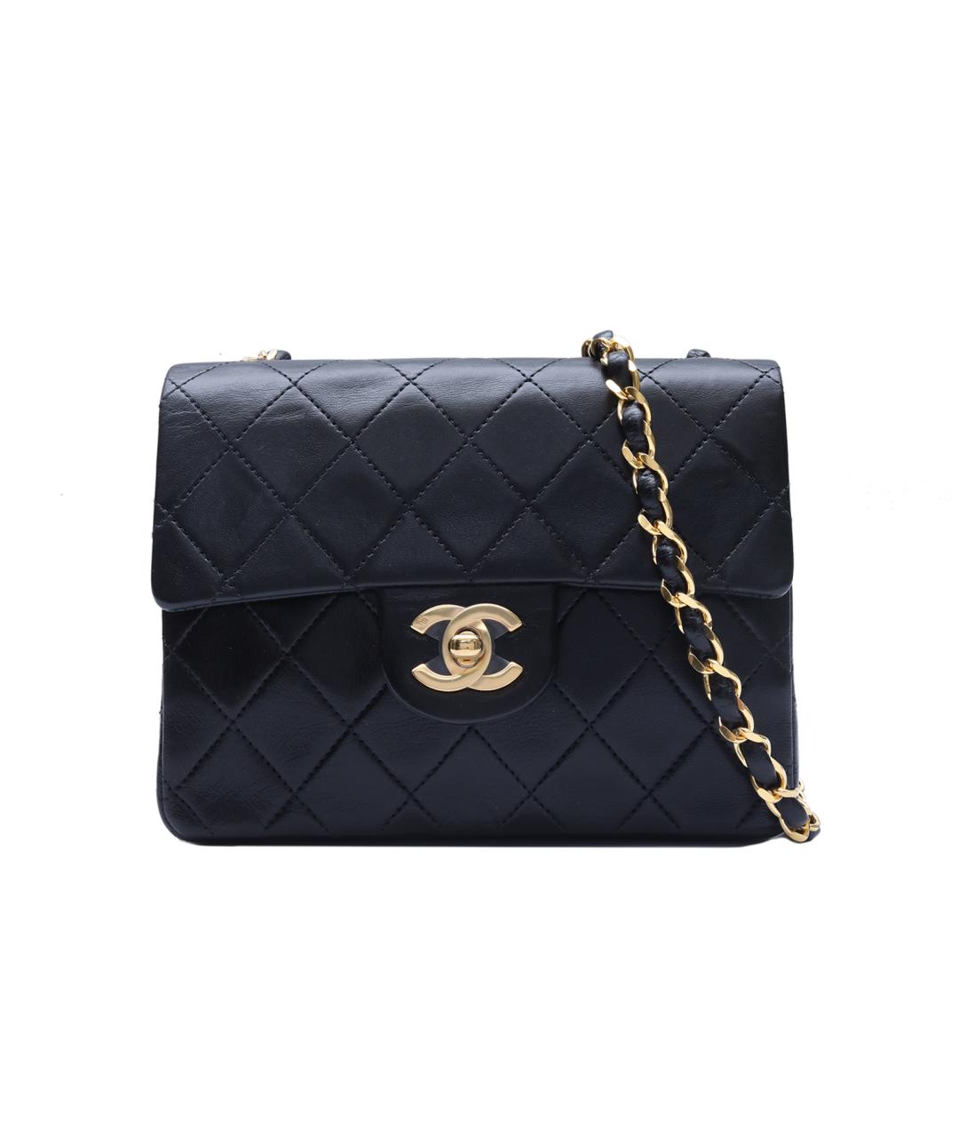 CHANEL Черная кожаная сумка через плечо, фото 10