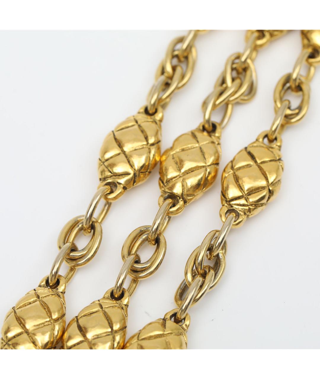 CHANEL Золотой металлический браслет, фото 6