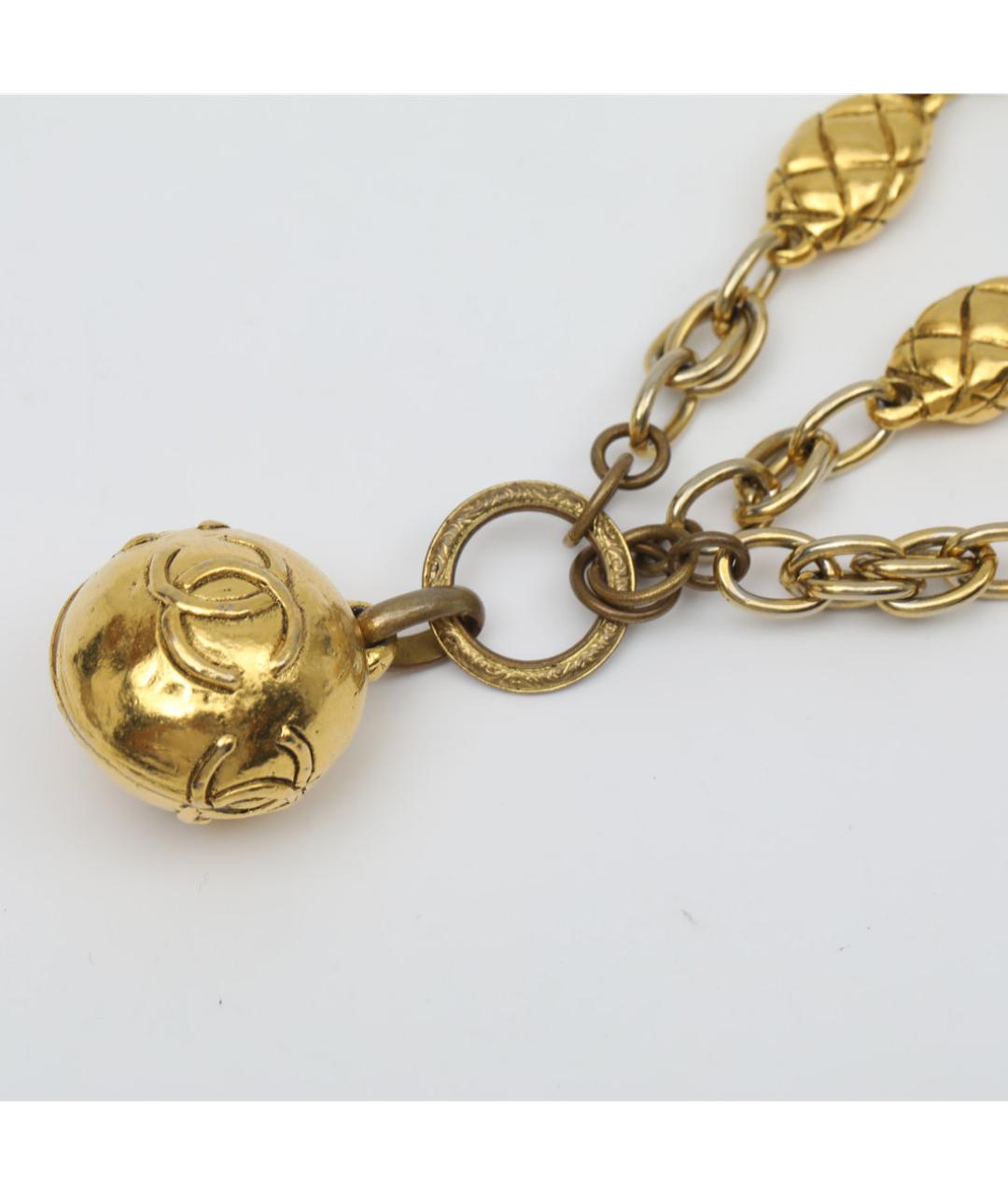 CHANEL Золотой металлический браслет, фото 4