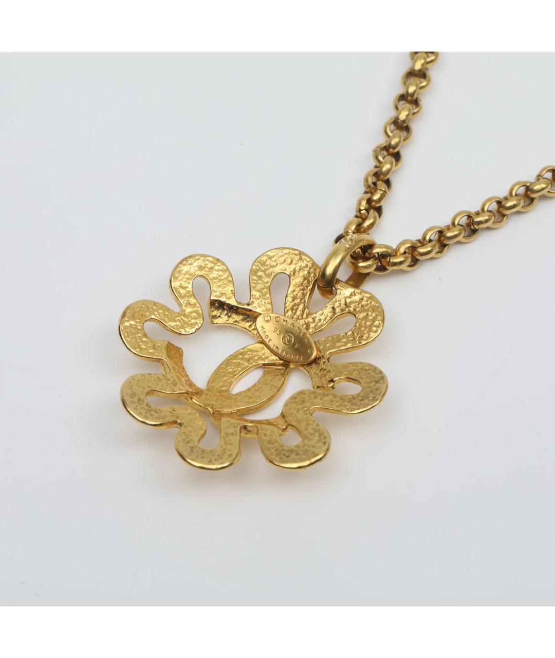 CHANEL Золотая металлическая подвеска, фото 4