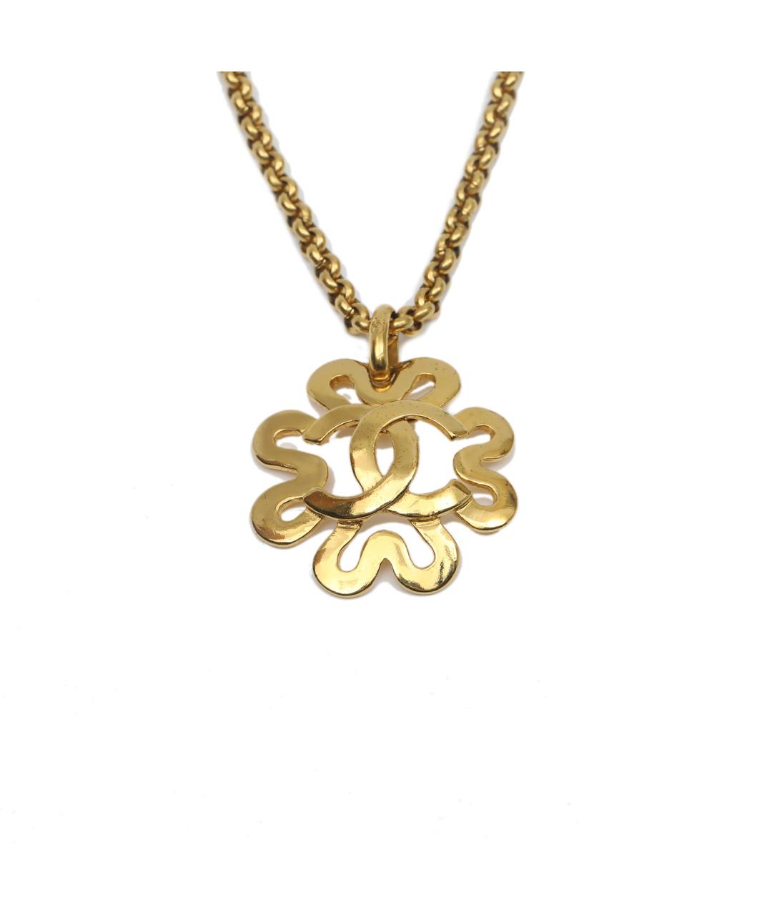 CHANEL Золотая металлическая подвеска, фото 1
