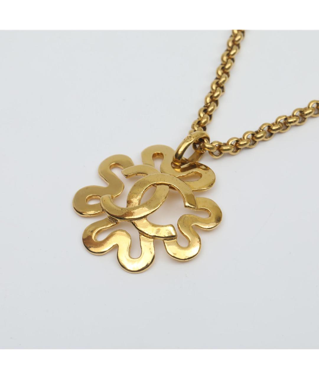 CHANEL Золотая металлическая подвеска, фото 3