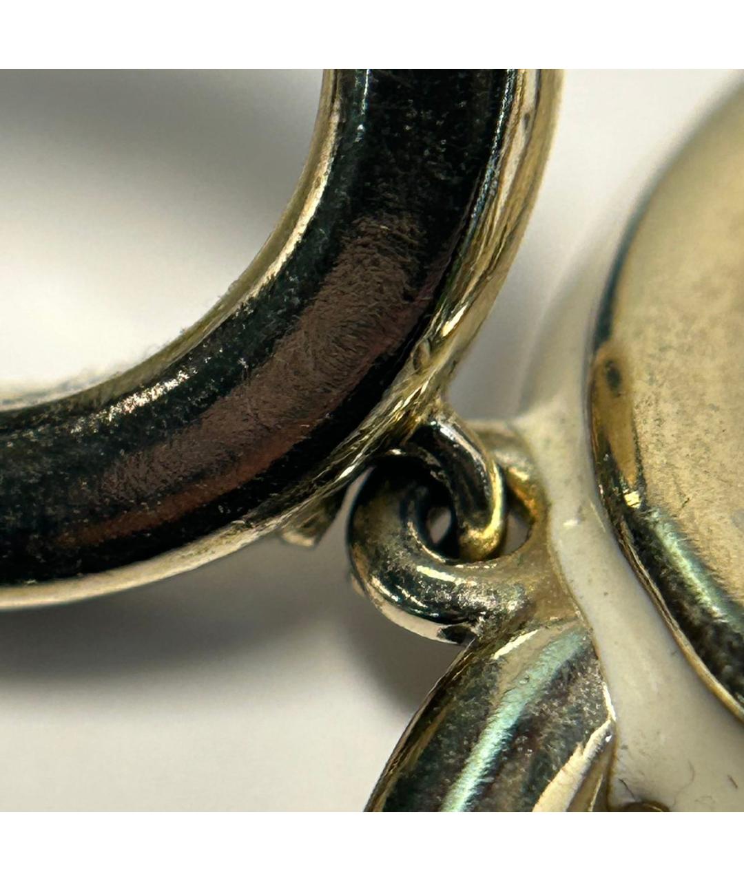 CHANEL Золотые металлические серьги, фото 4