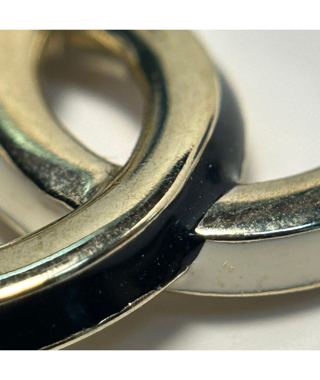 CHANEL Золотые металлические серьги, фото 6