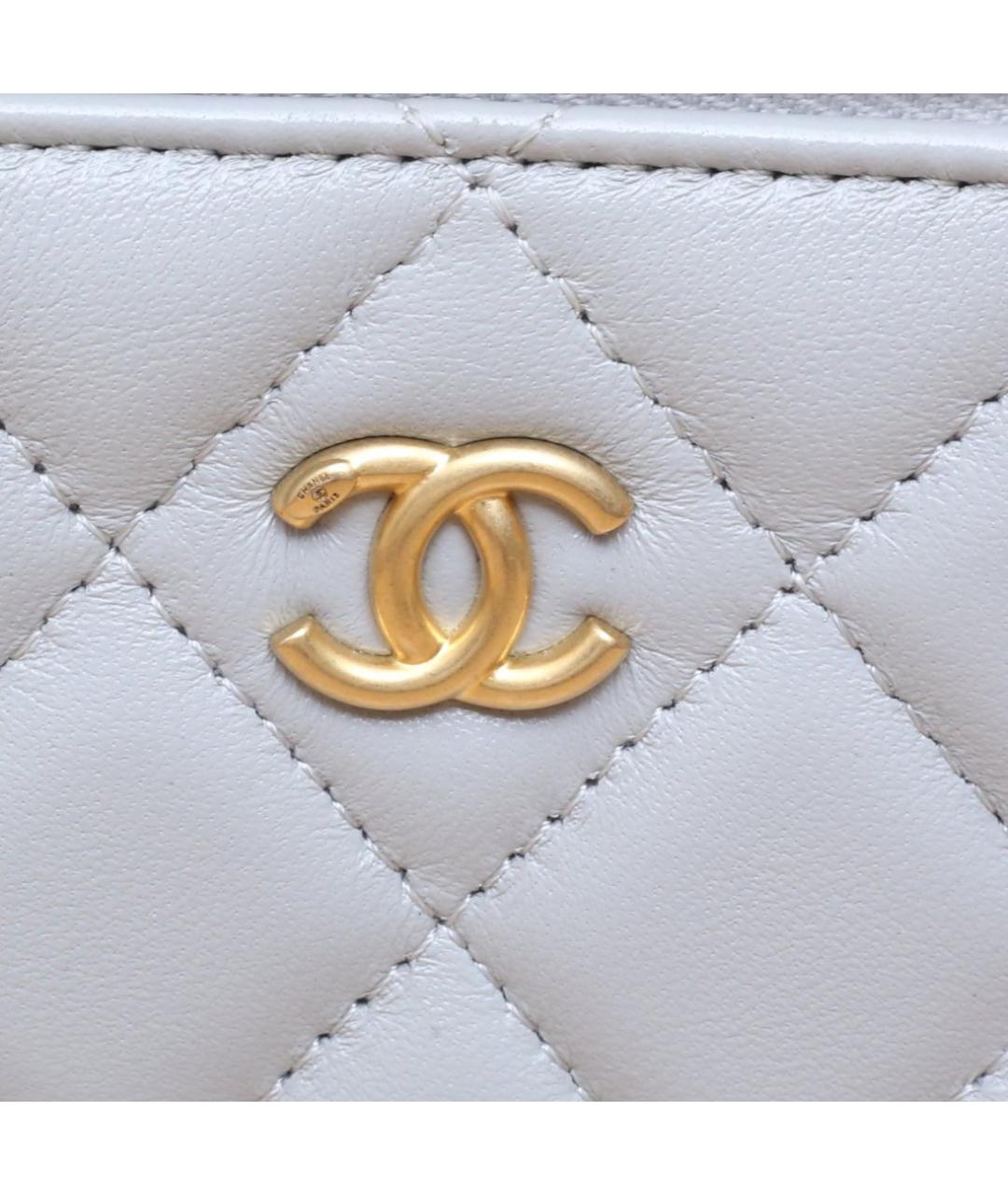 CHANEL Серая кожаная сумка через плечо, фото 8