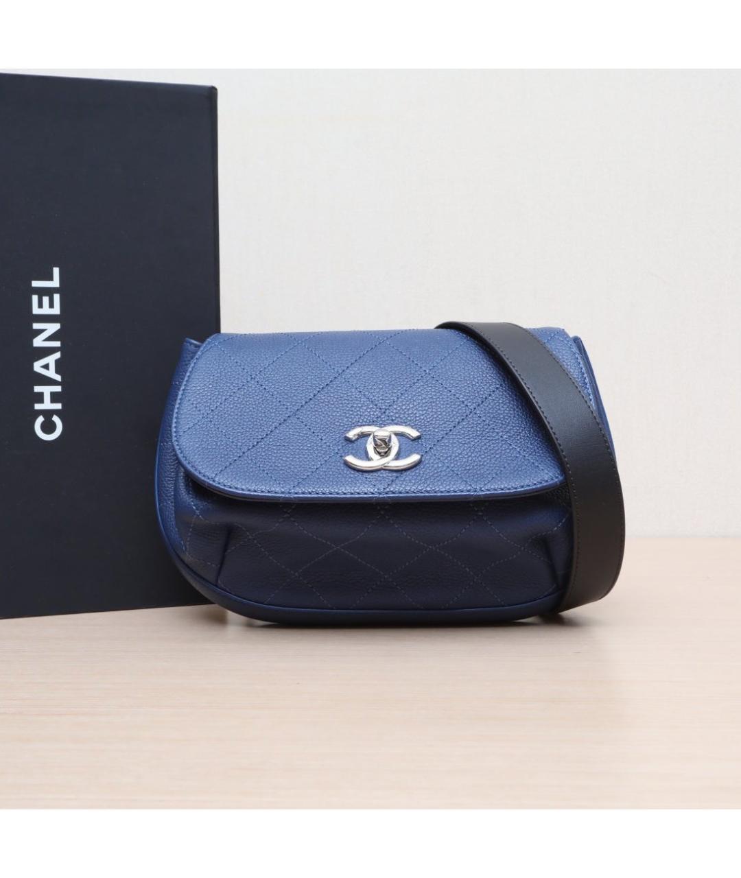 CHANEL Синяя сумка через плечо, фото 2