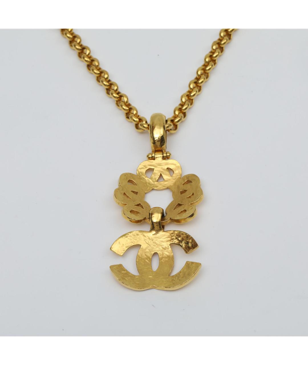 CHANEL Золотая металлическая подвеска, фото 3