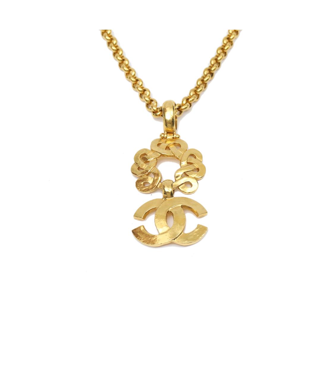 CHANEL Золотая металлическая подвеска, фото 1