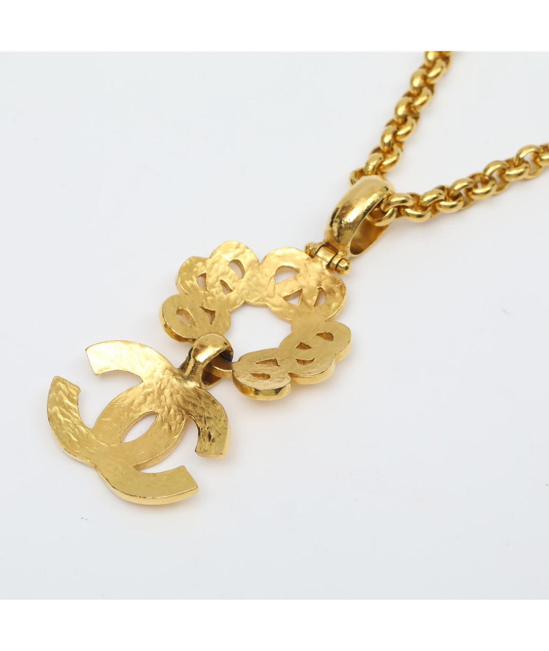 CHANEL Золотая металлическая подвеска, фото 5