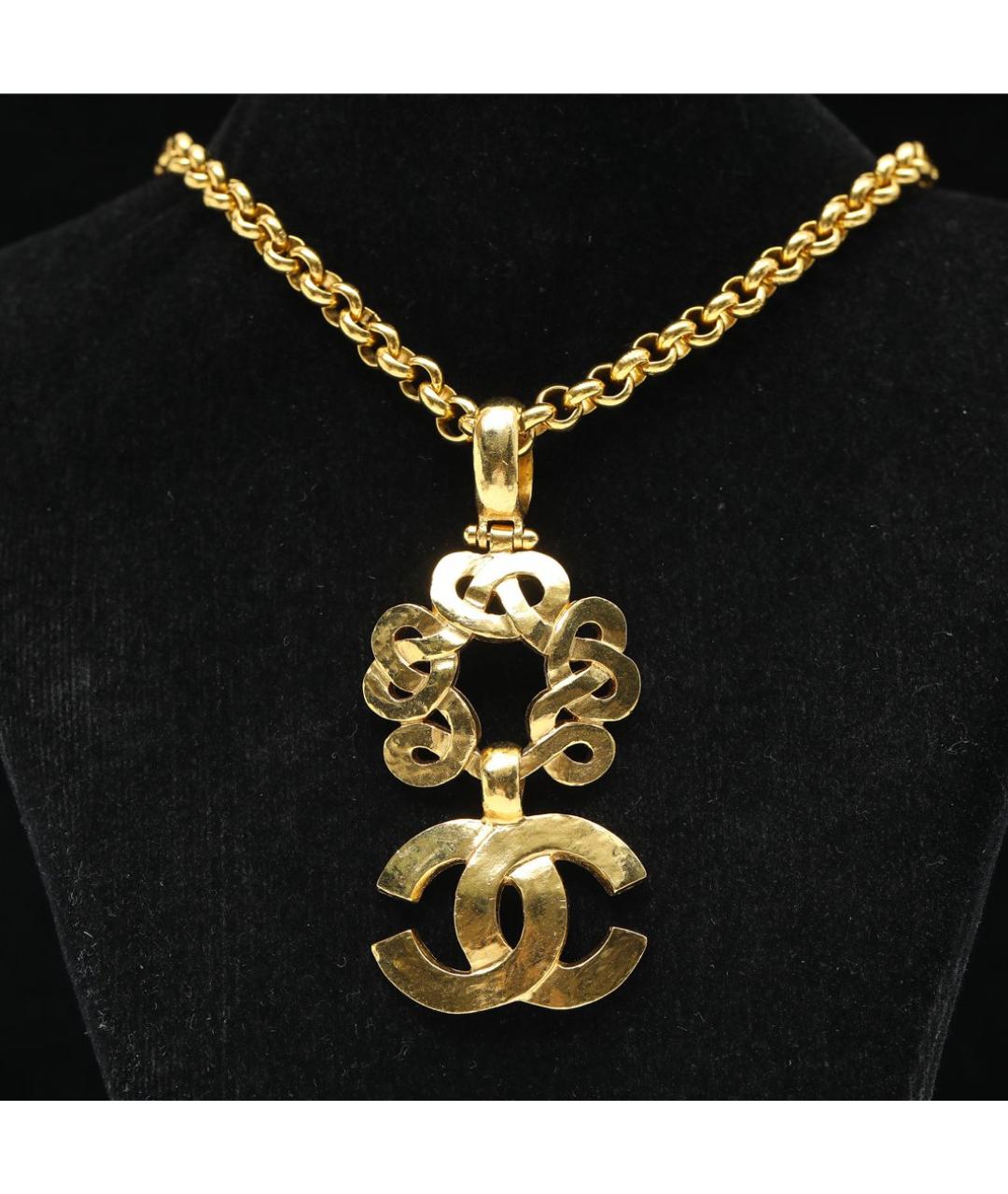 CHANEL Золотая металлическая подвеска, фото 2