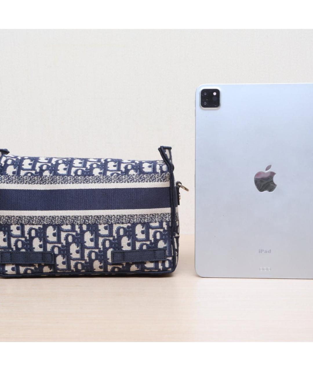 CHRISTIAN DIOR Синяя сумка через плечо, фото 7