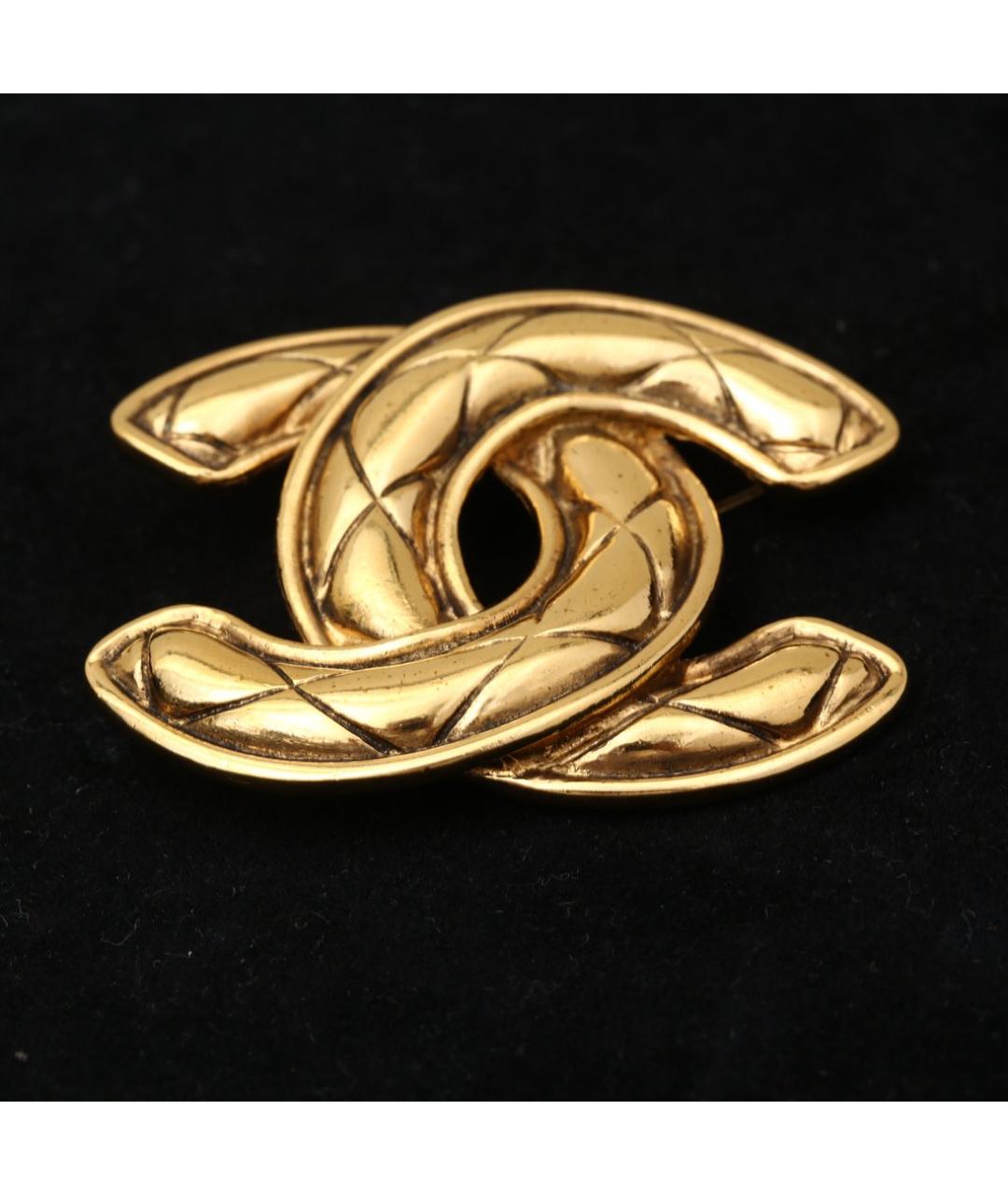 CHANEL Золотая металлическая булавка / брошь, фото 2