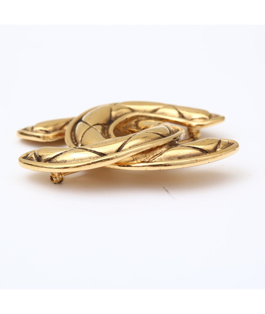 CHANEL Золотая металлическая булавка / брошь, фото 4