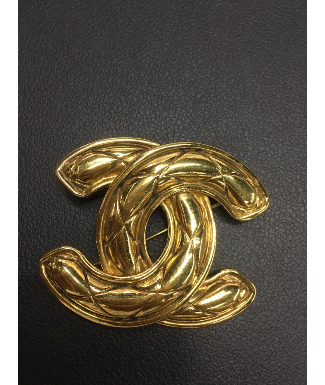 CHANEL Золотая металлическая булавка / брошь, фото 7