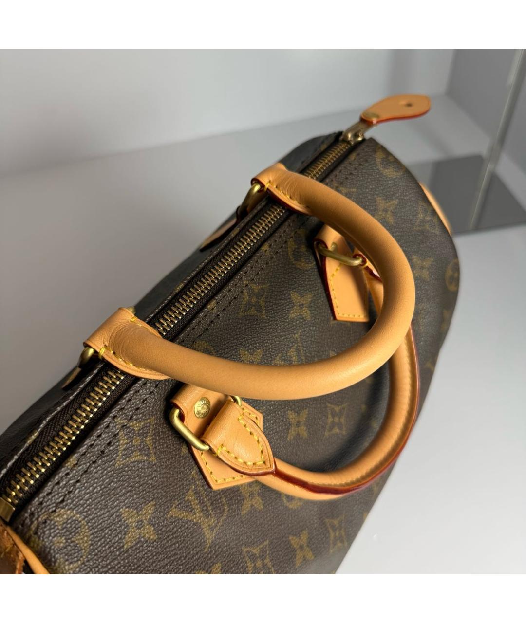 LOUIS VUITTON Коричневая сумка с короткими ручками, фото 6