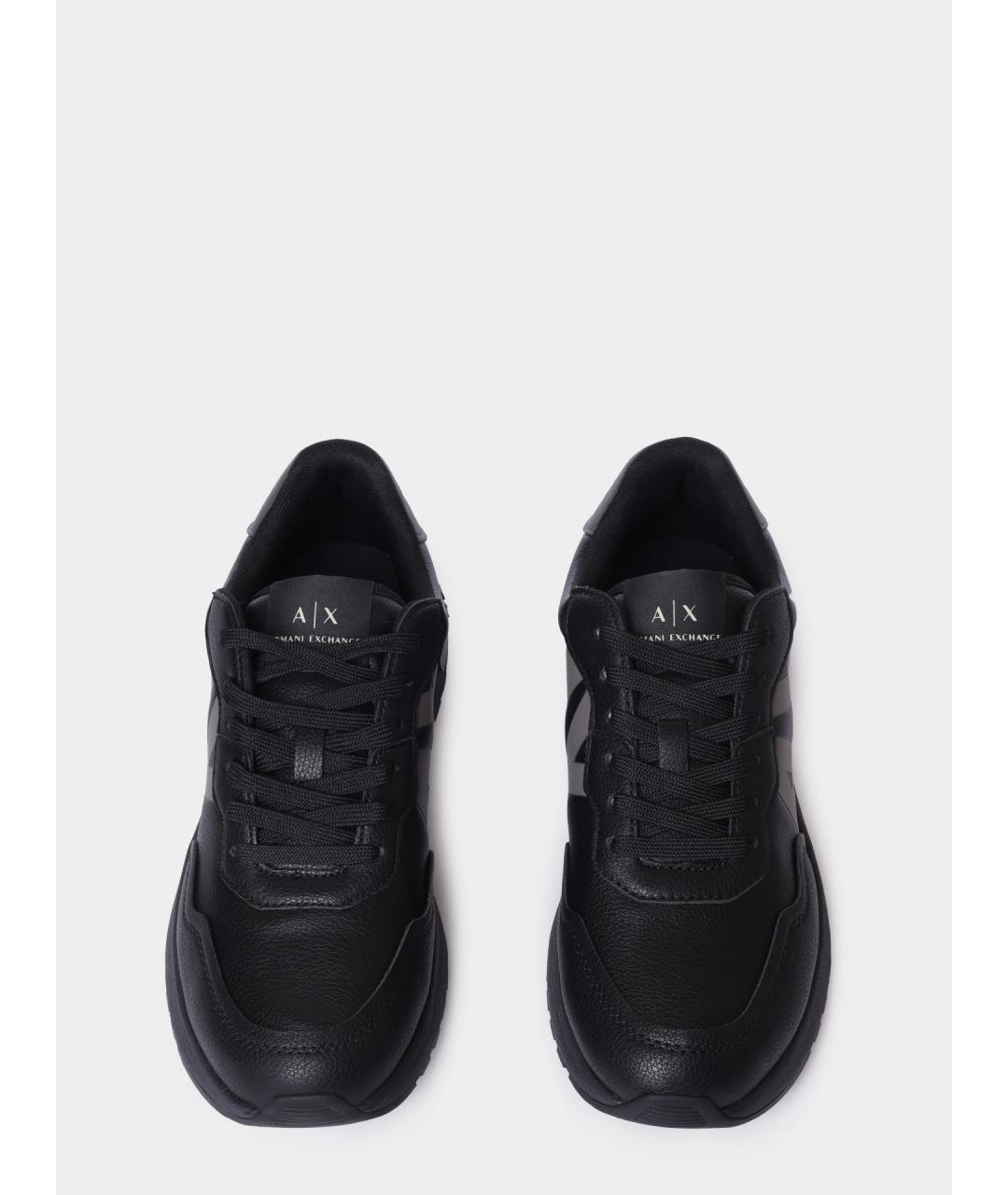 ARMANI EXCHANGE Черные низкие кроссовки / кеды, фото 4