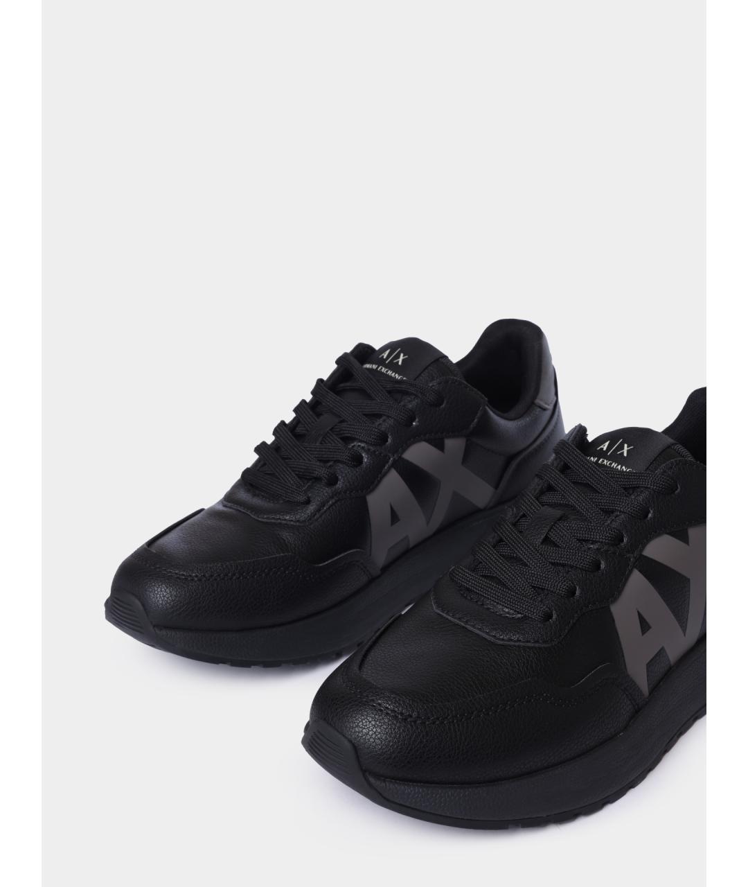 ARMANI EXCHANGE Черные низкие кроссовки / кеды, фото 3