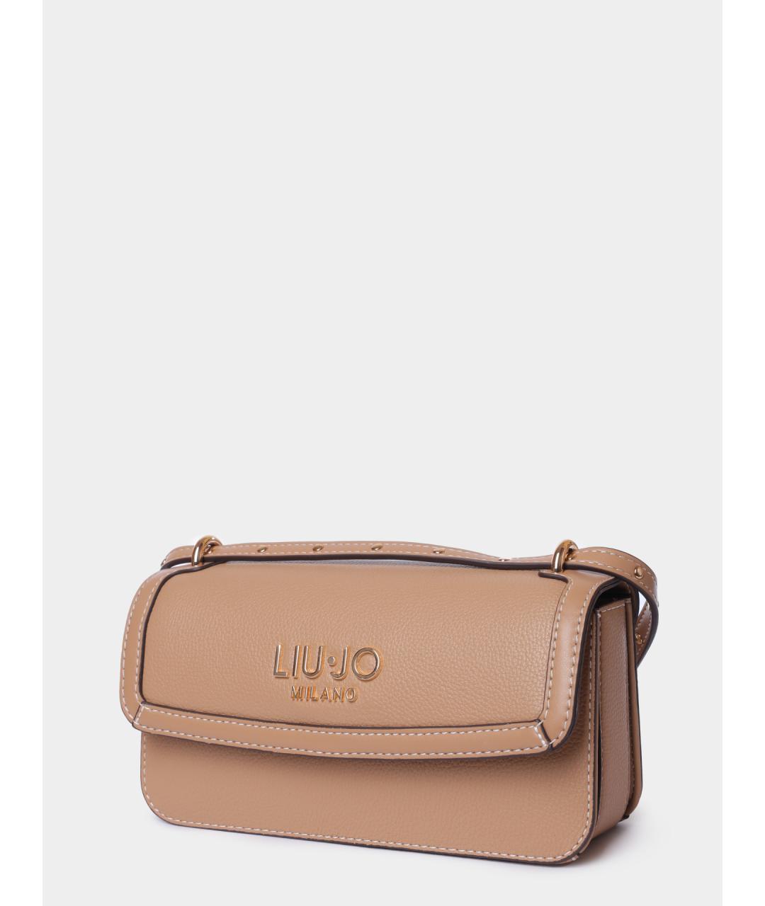 LIU JO Коричневая сумка через плечо из искусственной кожи, фото 3