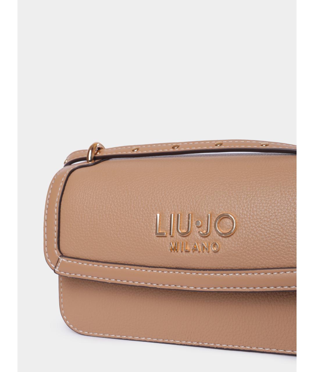 LIU JO Коричневая сумка через плечо из искусственной кожи, фото 4