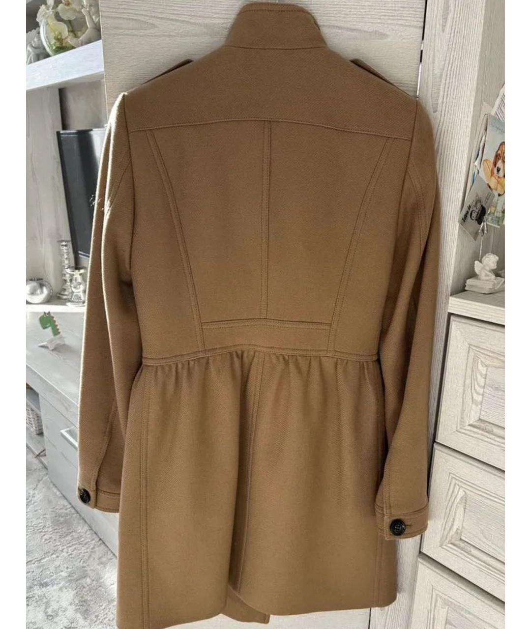 BURBERRY Бежевое шерстяное пальто, фото 2