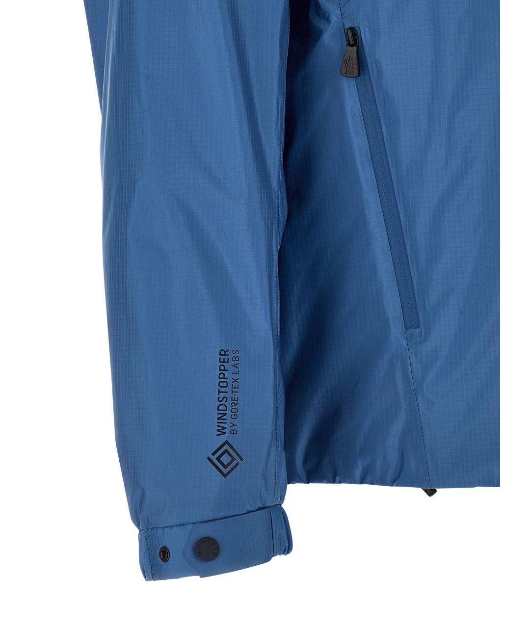 MONCLER GRENOBLE Синяя полиамидовая куртка, фото 4