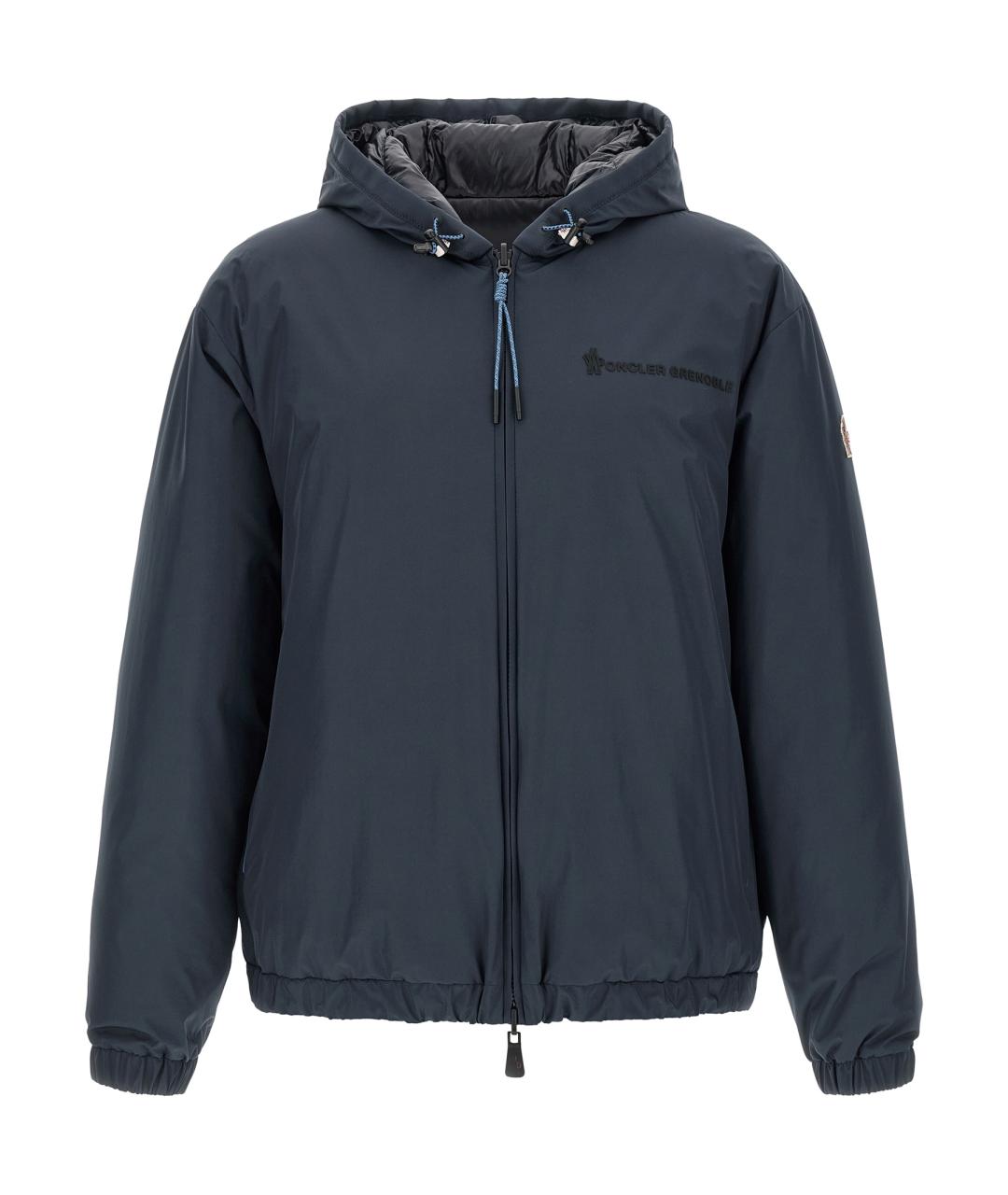 MONCLER GRENOBLE Темно-синий полиамидовый пуховик, фото 1