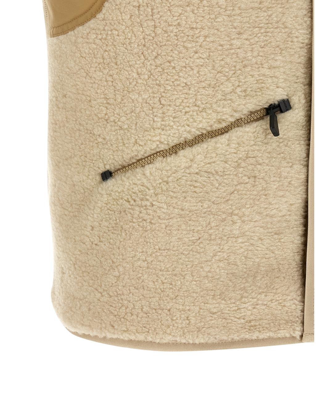 MONCLER GRENOBLE Бежевый хлопковый жилет, фото 4