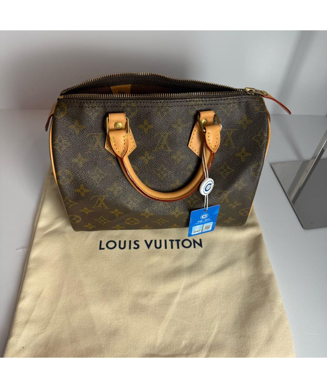 LOUIS VUITTON Коричневая сумка с короткими ручками, фото 8